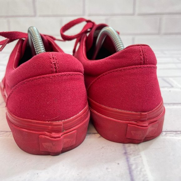 VANS All Red Canvas low top Skate Shoes - Picture 6 of 10